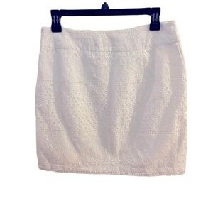 Banana Republic Vintage Y2K Eyelet White Skirt